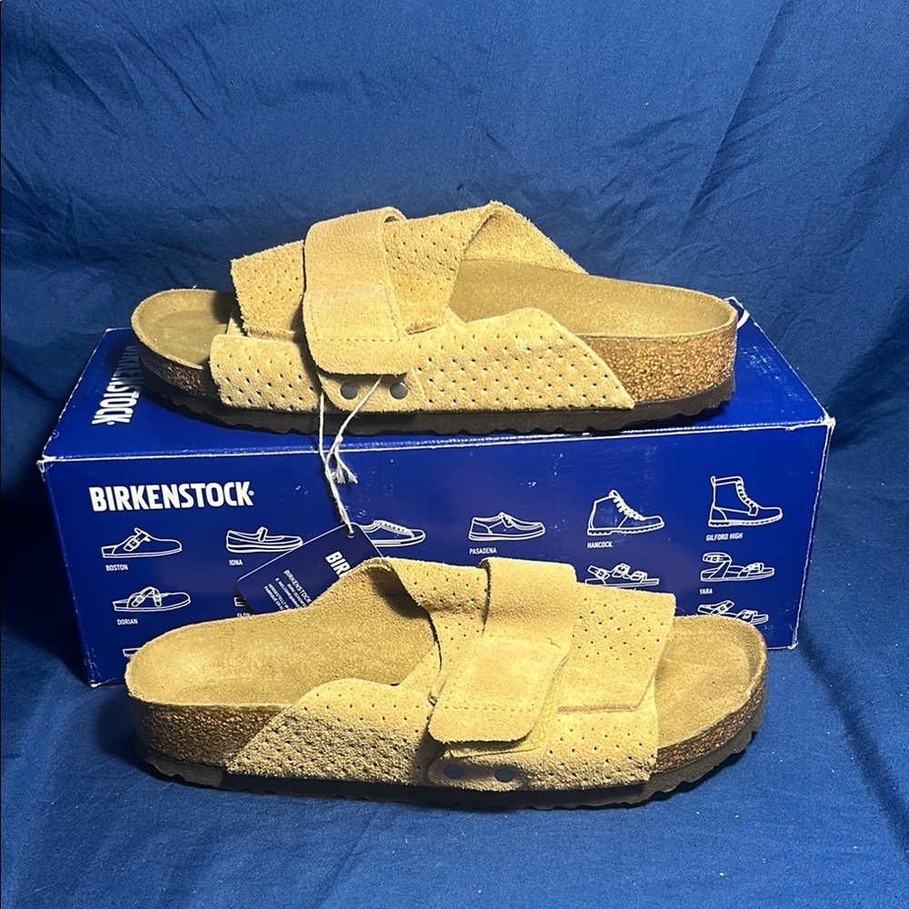Birkenstock- Madrid, dotted tan, Velcro, 7 women - Picture 1 of 5